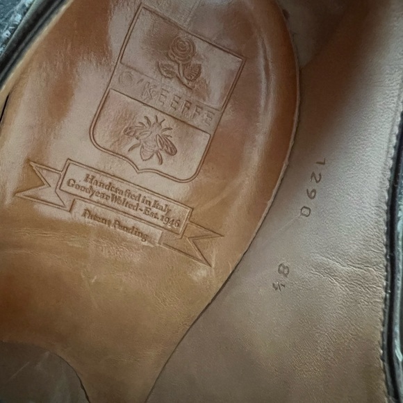 O'Keeffe Rustic Leather Wingtip Brogues size 8.5UK - Picture 5 of 6